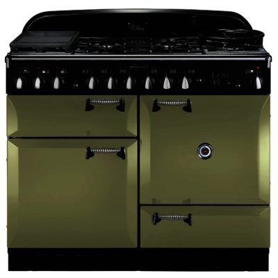 Rangemaster Elan 110cm Dual Fuel 100990 Range Cooker in Olive Green with FSD Hob Rangemaster Elan 110cm Dual Fuel 100990 Range Cooker in Olive Green with FSD Hob